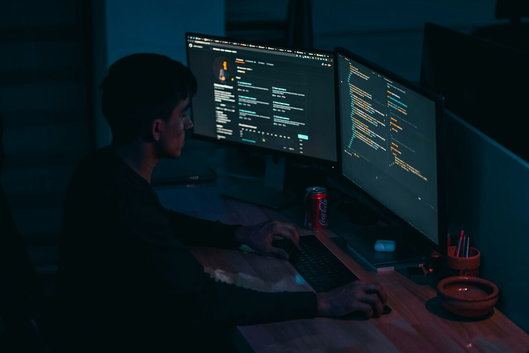 corporate programmer at work
