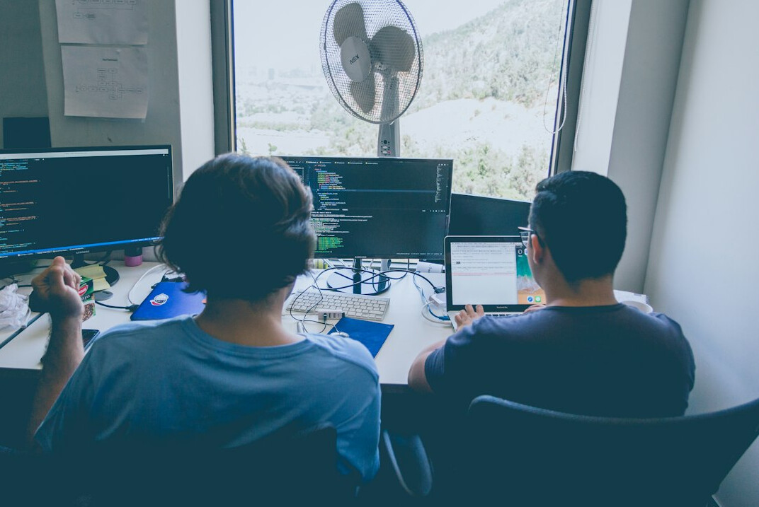 developers discussing code